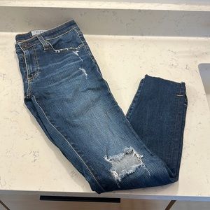 AG distressed super skinny jeans